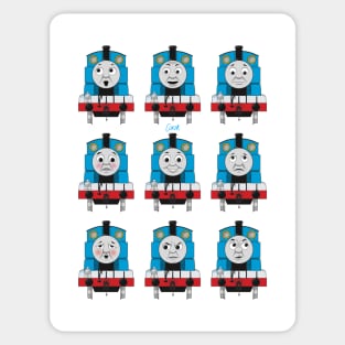 The Many Faces Of Thomas Sticker